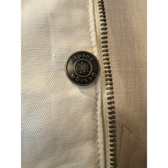 Alpine Design Women’s XS Quilted Chore Coat Natural Khaki Organic Cotton - Picture 6 of 13